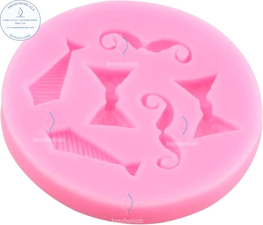 Molde de Silicona para Fondant y Chocolates de Corbatín, Corbata y Bigote M608 - Imagen 3