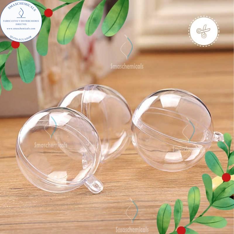Esferas Plásticas Transparentes de 7,5 cm.