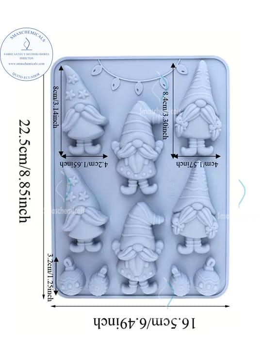 Molde navidad gnomos M618 - Imagen 2